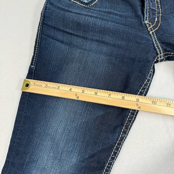 Silver Suki Capri Jeans Womens Size 28 Dark Blue Mid Rise Stretch - Picture 11 of 13